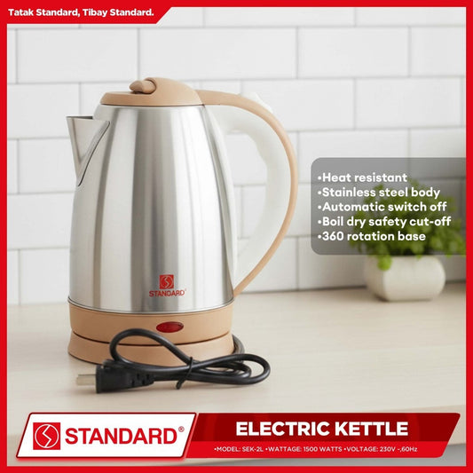 STANDARD  Electric Kettle (2L) STAINLESS STEEL BODY - SEK-2L