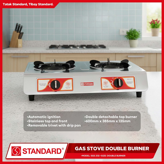 STANDARD Gas Stove Double Burner LPG  - BURNER ONLY - SGS 212i