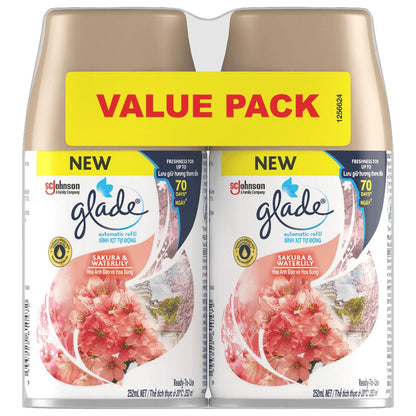 Glade Automatic Spray Refill 175g x 2 [ Sakura & Waterlily ]