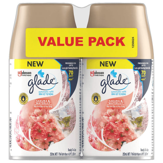 Glade Automatic Spray Refill 175g x 2 [ Sakura & Waterlily ]