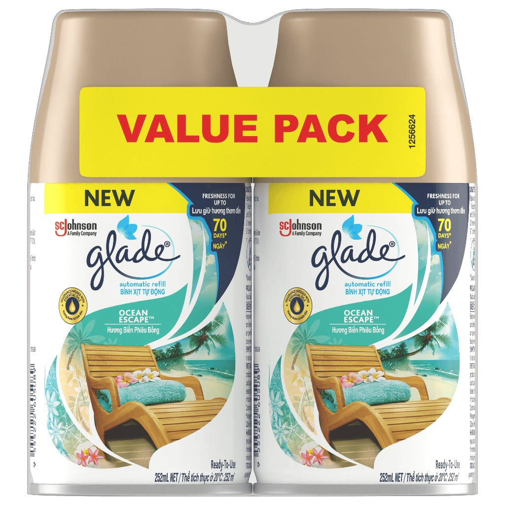 Glade Automatic Spray Refill 175g x 2 [ Ocean Escape Twin ]
