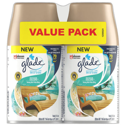Glade Automatic Spray Refill 175g x 2 [ Ocean Escape Twin ]