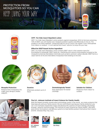 OFF Kids Insect Repellent Lotion 100ml [ Pack of 3 ]