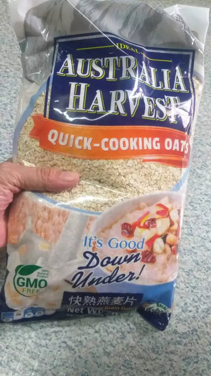 1 CASE - AUSTRALIA HARVEST Quick Cooking Oats (1KG x 15 packs)