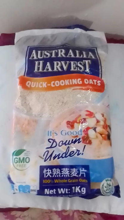 1 CASE - AUSTRALIA HARVEST Quick Cooking Oats (1KG x 15 packs)