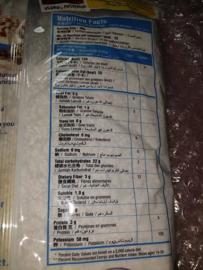 1 CASE - AUSTRALIA HARVEST Quick Cooking Oats (1KG x 15 packs)