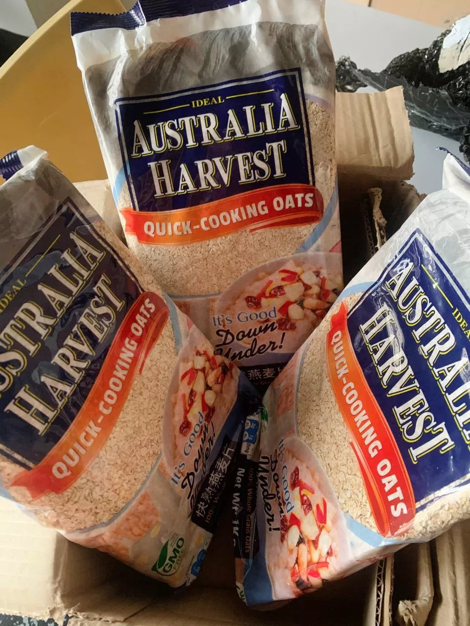 1 CASE - AUSTRALIA HARVEST Quick Cooking Oats (1KG x 15 packs)