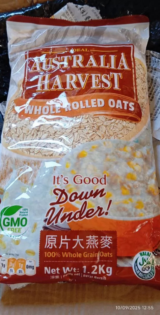 1 CASE - AUSTRALIA HARVEST Rolled Oats (1.2KG x 12)