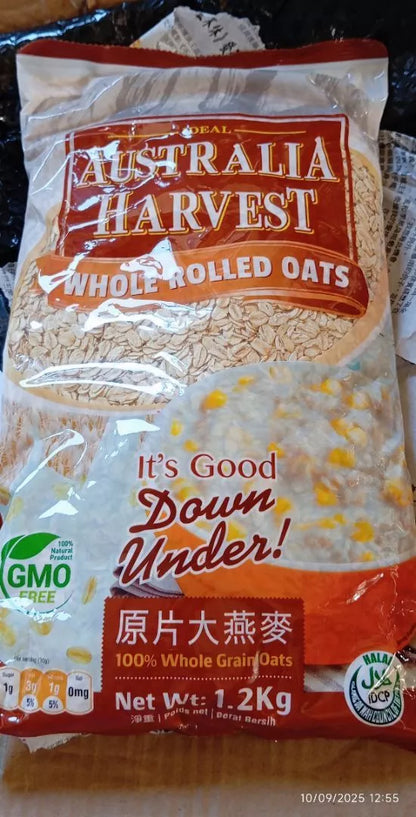 1 CASE - AUSTRALIA HARVEST Rolled Oats (1.2KG x 12)