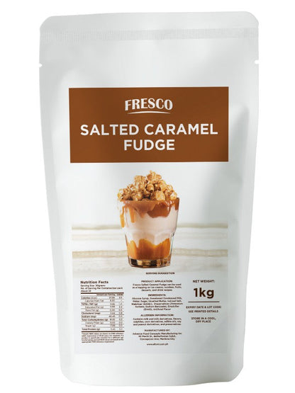 Fresco Chocolate, Caramel and Salted Caramel Fudge 1kg [BUNDLE OF 2]
