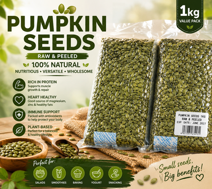 Segoi PUMPKIN SEEDS 1KG (Sugar-free and Healthy) Exp. Date June 2027