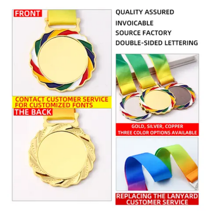 MEDAL IN GOLD, SILVER OR BRONZE