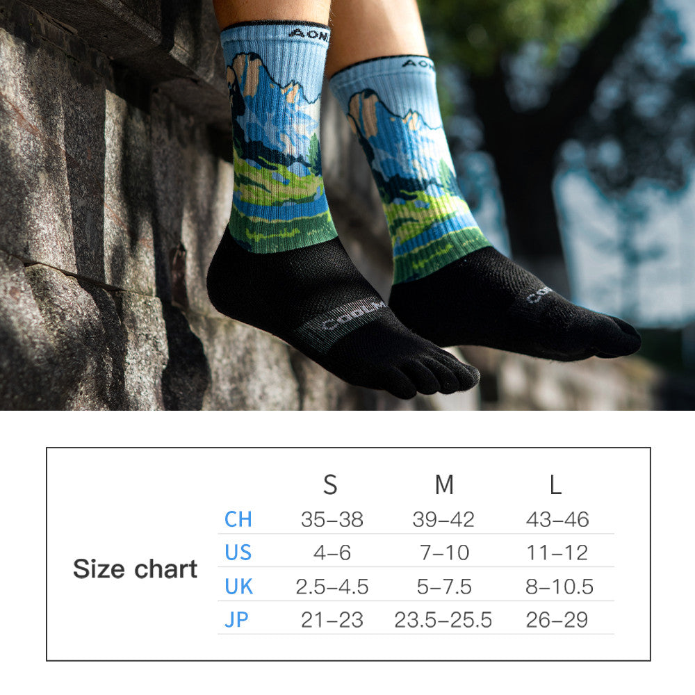 AONIJIE E4843 Calf Sports Toe Socks [SEAGULL]