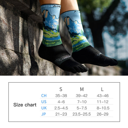 AONIJIE E4843 Calf Sports Toe Socks [SEAGULL]