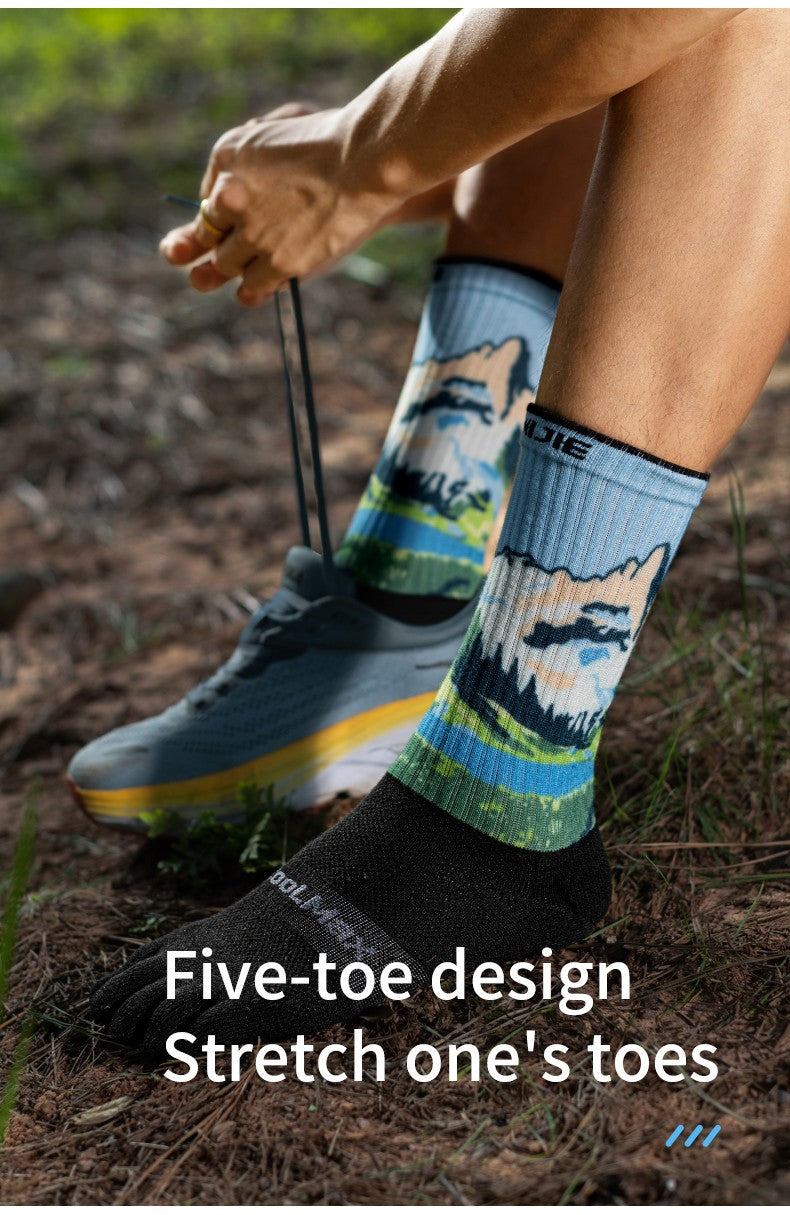 AONIJIE E4843 Calf Sports Toe Socks [SEAGULL]