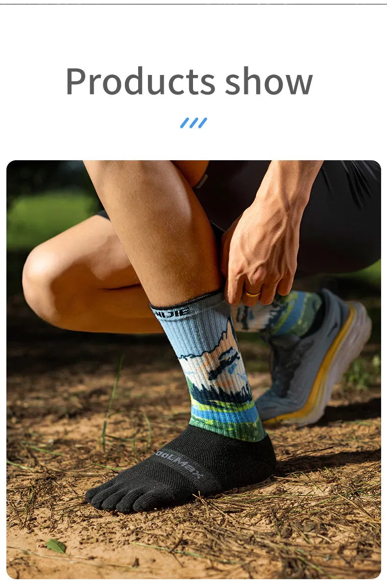AONIJIE E4843 Calf Sports Toe Socks [SEAGULL]