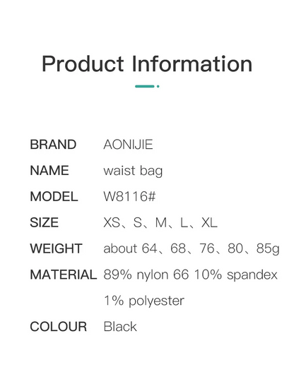 AONIJIE W8116 Sports Waist bag with Bib Number Holder - GREEN
