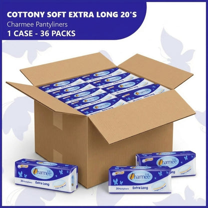 1 CASE - Charmee Pantyliner Extra Long [20s x 36 Packs]