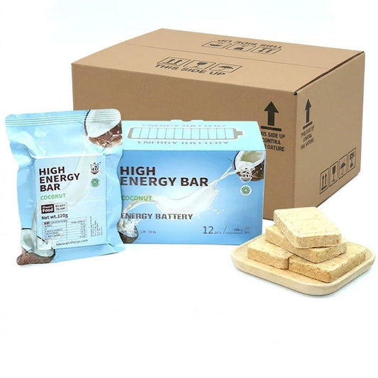 1 CASE  - COCONUT High Energy Bar - (9 Boxes x 12 pcs )- Exp. Date 2044